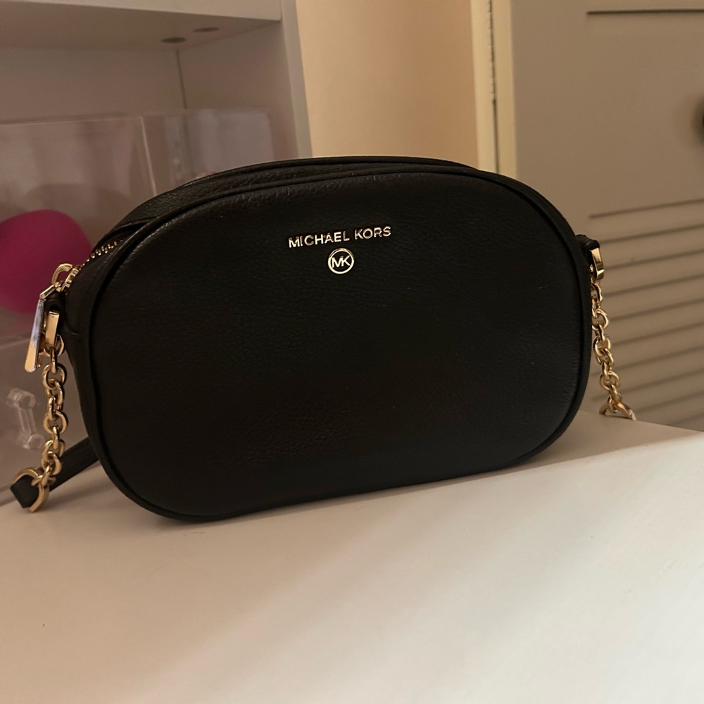 Michael Kors Black and Gold Crossbody Bag